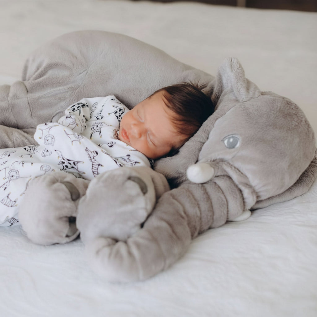 Pluche Olifant Kussen voor Kinderen met Zachte Vulling en Decoratief Ontwerp