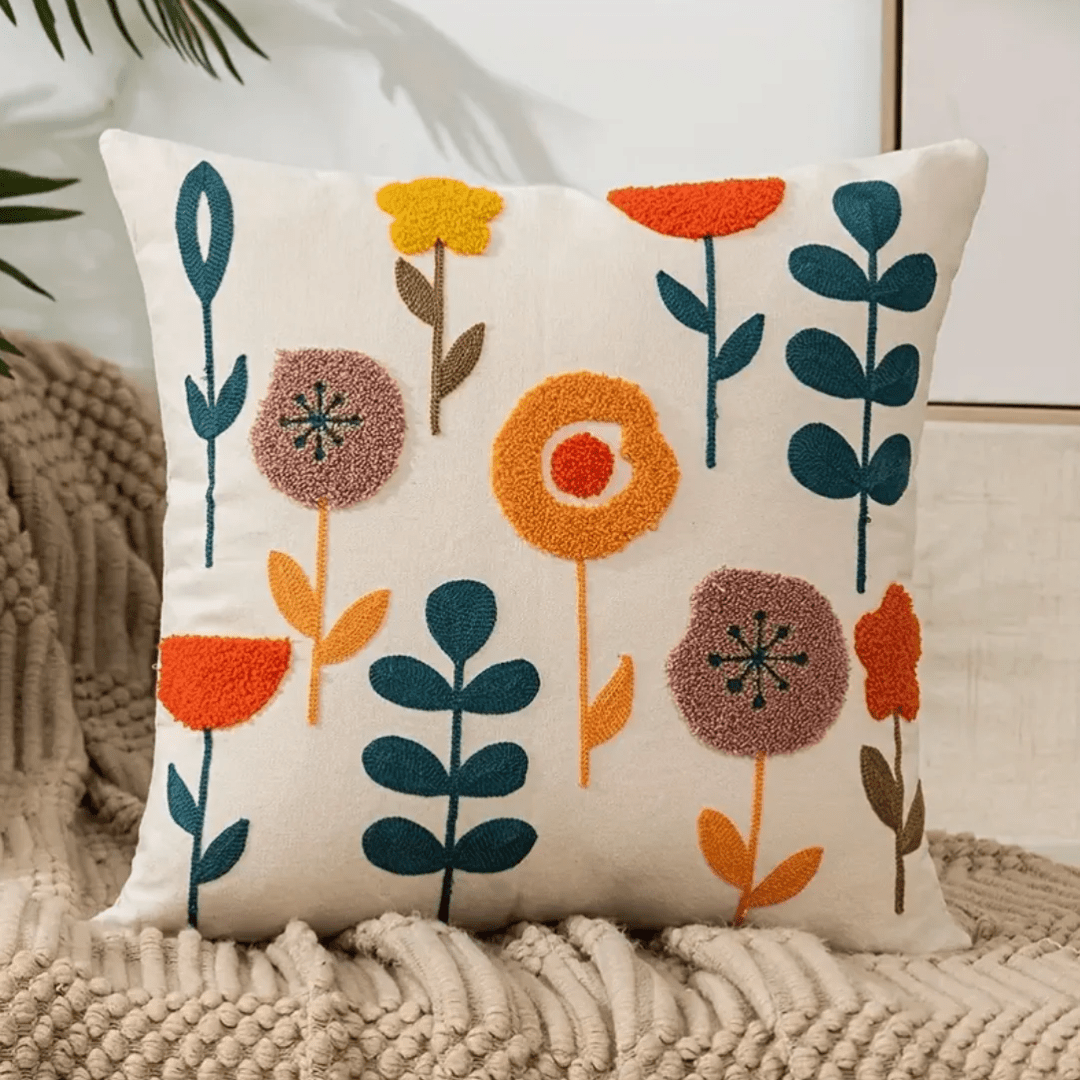 Decoratief Kussen Bloemmotief Zacht Comfortaccent