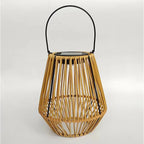 Solar Rattan Lantaarn Met Warmwit LED Licht Voor Sfeervolle Tuinverlichting