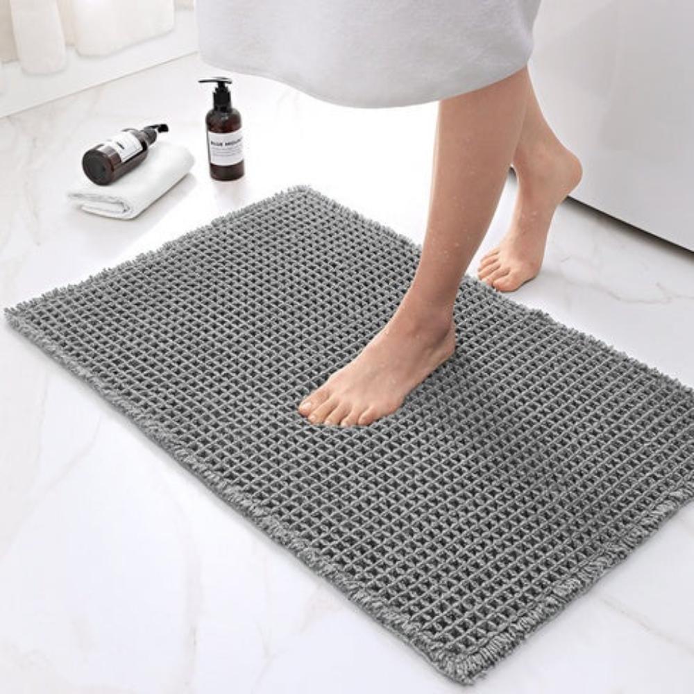 Badmat Met Wafelstructuur En Hoge Absorptie Voor Luxe Comfort