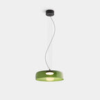 Luxe Glazen Hanglamp met Unieke Handgemaakte Kap voor Warme Sfeerverlichting