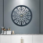 Metalen Wandklok met Stil Mechanisme