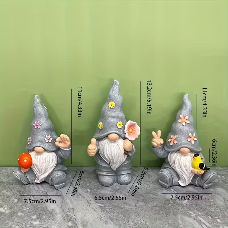 Kunsthars Beeldenset met Drie Stille Figuren voor Binnen en Buiten