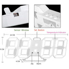 3D LED Wandklok met Dimbaar Digitaal Display voor Binnen