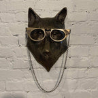 Decoratieve Dierenkop Wandobject van Hars met Expressief Ontwerp