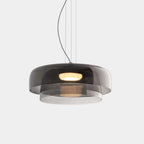 Luxe Glazen Hanglamp met Unieke Handgemaakte Kap voor Warme Sfeerverlichting