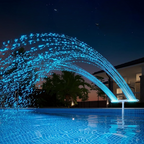 Zwembadfontein met Solar LED‑Verlichting en Verstelbare Waterbogen