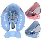 Baby Zwemband met UV‑Luifel en Comfortabele Ondersteuning