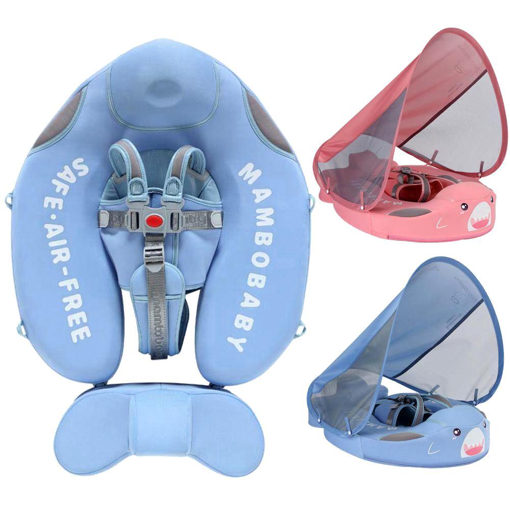 Baby Zwemband met UV‑Luifel en Comfortabele Ondersteuning