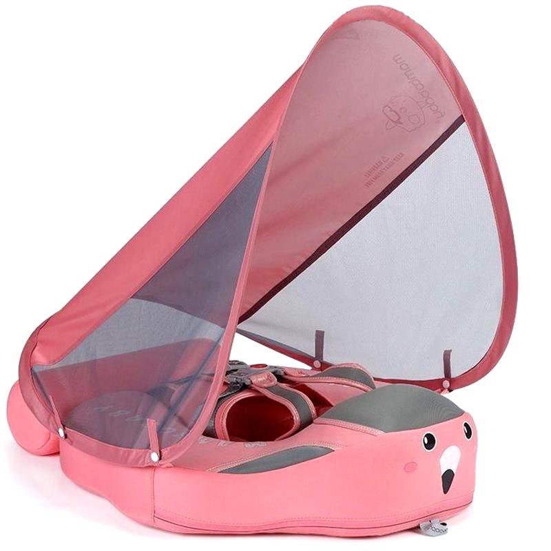 Baby Zwemband met UV‑Luifel en Comfortabele Ondersteuning