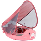 Baby Zwemband met UV‑Luifel en Comfortabele Ondersteuning