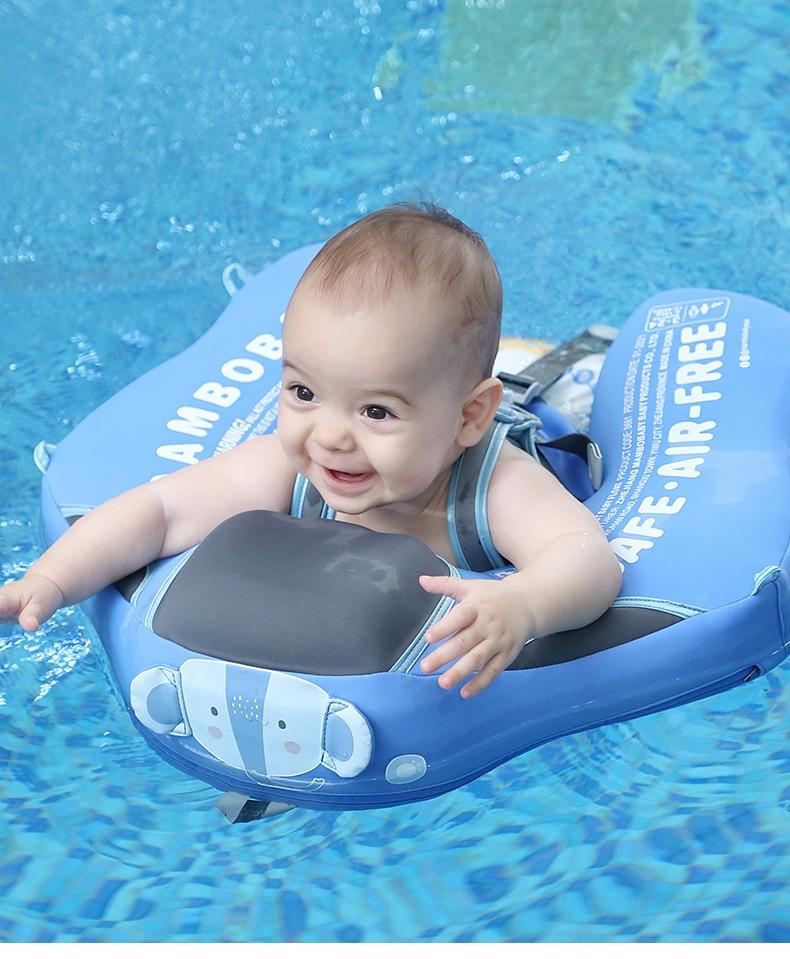 Baby Zwemband met UV‑Luifel en Comfortabele Ondersteuning