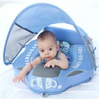Baby Zwemband met UV‑Luifel en Comfortabele Ondersteuning