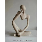 Abstract Beeldhouwwerk Van Een Denkende Figuur