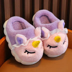 Kinder Pluche Pantoffel Met Warme Voering En Dagelijkse Antislip Veiligheid