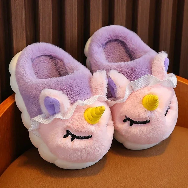 Kinder Pluche Pantoffel Met Warme Voering En Dagelijkse Antislip Veiligheid