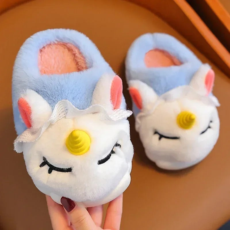 Kinder Pluche Pantoffel Met Warme Voering En Dagelijkse Antislip Veiligheid
