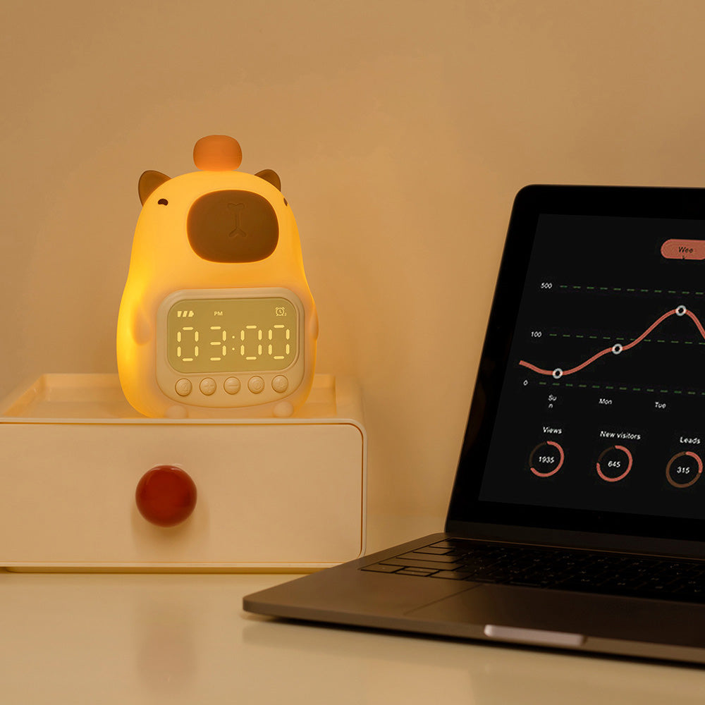 Kinderlamp Met Stille Wekker En Zachte Lichtmodus Voor Rustige Nachten