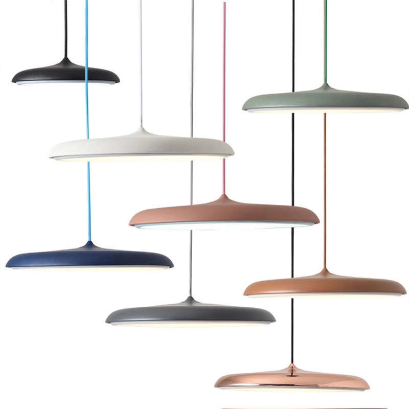 Scandinavische Hanglamp met LED‑Techniek en Minimalistisch Metaal‑Acryl Ontwerp