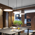 Scandinavische Hanglamp met LED‑Techniek en Minimalistisch Metaal‑Acryl Ontwerp