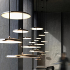 Scandinavische Hanglamp met LED‑Techniek en Minimalistisch Metaal‑Acryl Ontwerp