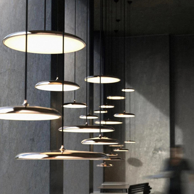 Scandinavische Hanglamp met LED‑Techniek en Minimalistisch Metaal‑Acryl Ontwerp