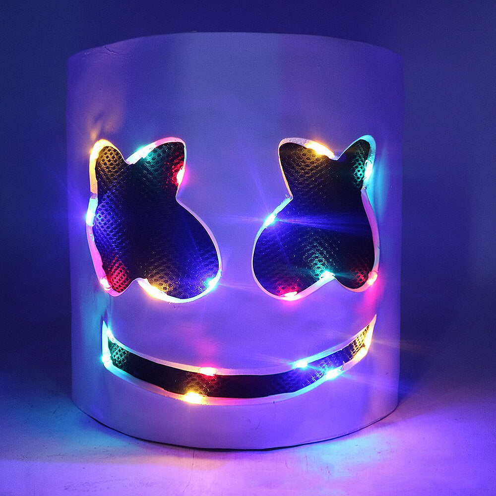 Dj Kostuum met Led Helm en Comfortabele Hoodie‑Set voor Feest en Festival