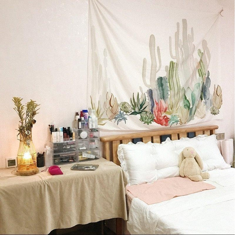 Cactus Tapestry Van Katoen Voor Wandaccenten En Veelzijdige Interieurdecoratie