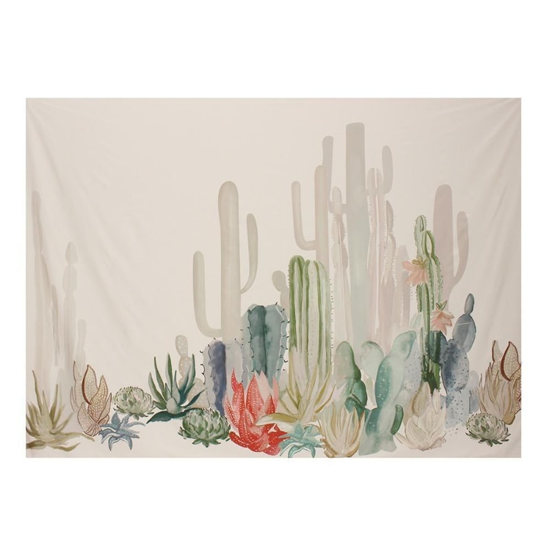 Cactus Tapestry Van Katoen Voor Wandaccenten En Veelzijdige Interieurdecoratie