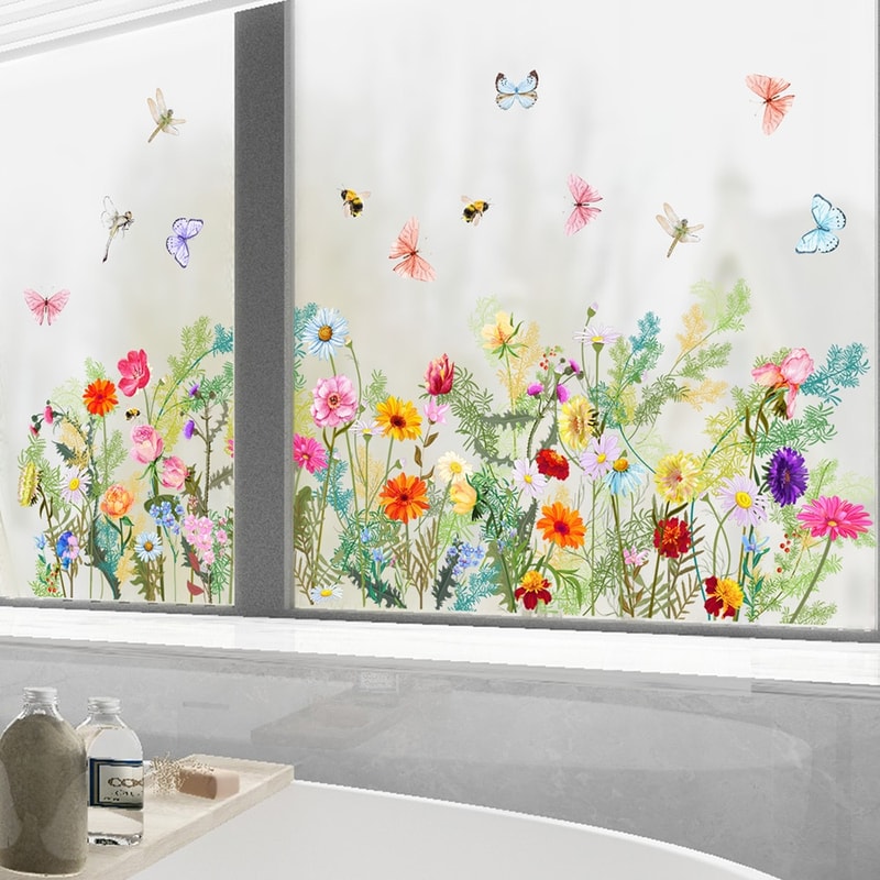 Vlinder En Bloemen Muurstickers Voor Decoratieve Accentwand En Sfeervolle Ruimtes