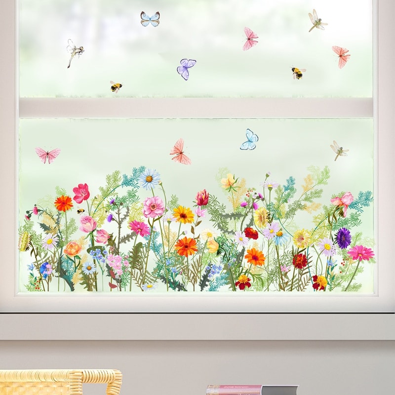 Vlinder En Bloemen Muurstickers Voor Decoratieve Accentwand En Sfeervolle Ruimtes