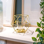 Geometrische Kaarshouder Van Metaal Voor Moderne Sfeerdecoratie In Huis
