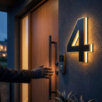 Verlicht Huisnummerbord met Zonne‑energie en Automatische LED‑inschakeling