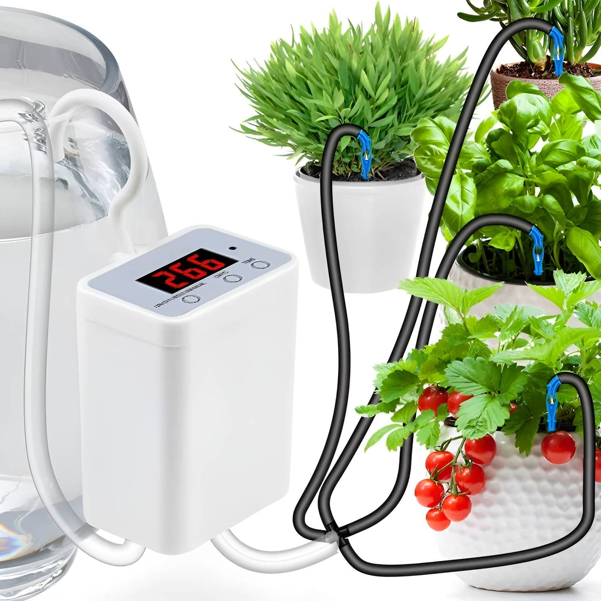 Automatische Plantpomp Met Schema‑Instelling En Dagelijkse Meerpot Bewatering