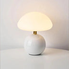 Dimbare Paddenstoellamp van Keramiek en Glas voor Sfeerverlichting