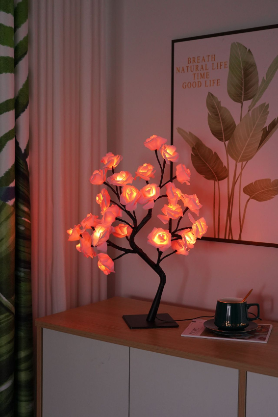 LED‑Bloemenlamp met Warm Licht en Rustgevende Binnenverlichting