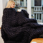 Chunky Knit Deken Voor Warme Gezelligheid En Handgemaakte Sfeer