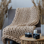 Chunky Knit Deken Voor Warme Gezelligheid En Handgemaakte Sfeer