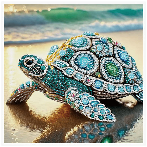 Schildpad Diamond Painting Kit Voor Rustgevende Creatie En Sprankelende Wanddecoratie