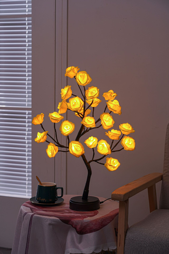 LED‑Bloemenlamp met Warm Licht en Rustgevende Binnenverlichting