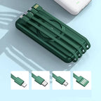 Powerbank Met 20000mah Capaciteit En Zes Poorten Voor Draadloos En Bedraad Opladen