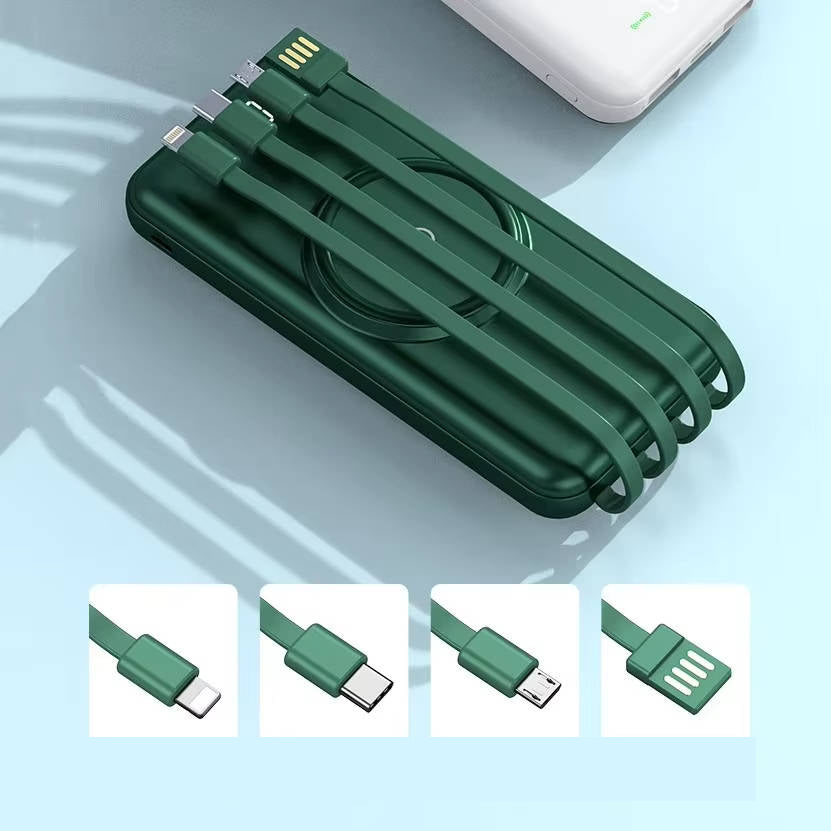 Powerbank Met 20000mah Capaciteit En Zes Poorten Voor Draadloos En Bedraad Opladen