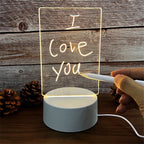 LED Nachtlamp Met Acryl Schrijfplaat Voor Zachte Gloed En Creatieve Notities