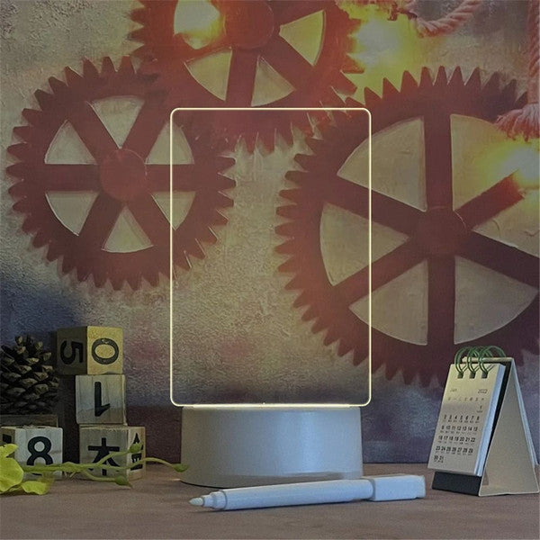 LED Nachtlamp Met Acryl Schrijfplaat Voor Zachte Gloed En Creatieve Notities