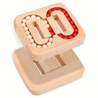 Draaipuzzel met Houten Behuizing en Rustgevende Beweging