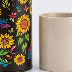 Decoratieve Solar Lantaarn Met Kleurrijk Bloemenpatroon Voor Buiten