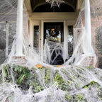 Halloween Spinnenweb Set Met Grote Dekking En Negen Spinnen Voor Griezelige Decoratie
