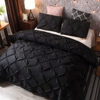 Luxe Beddengoedset Met Geplooid Design En Kussenslopen