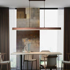 Lineaire Metalen LED Hanglamp Met Acrylkap