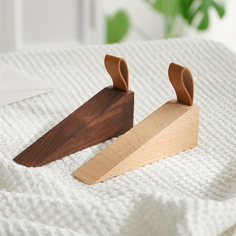 Massief Houten Deurstopper met Antislipbasis voor Gebruik Binnenshuis